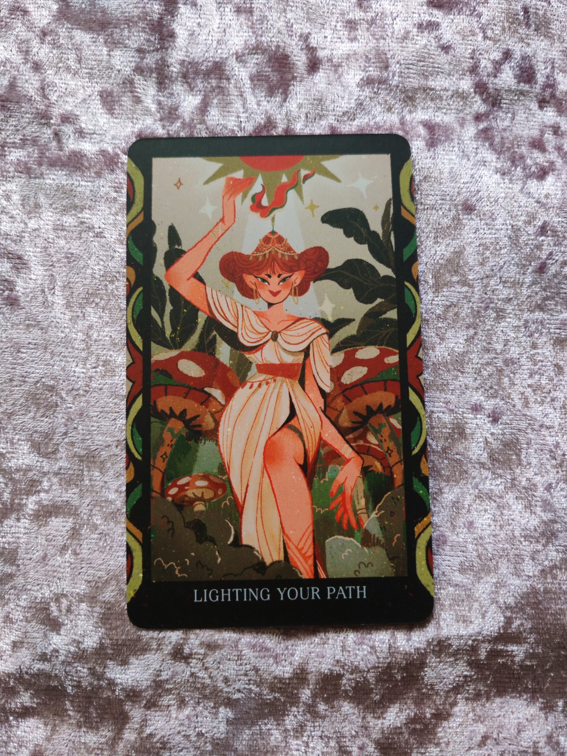 Lighting Your Path Oracle card photographed by Jan