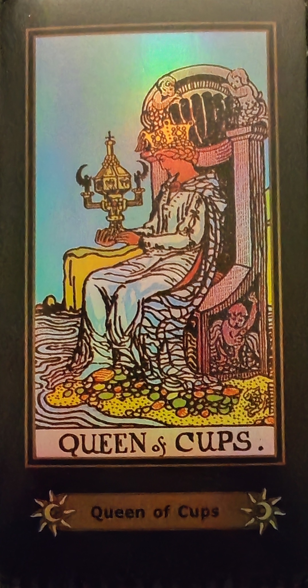 Queen of Cups Tarot card from Jan’s deck